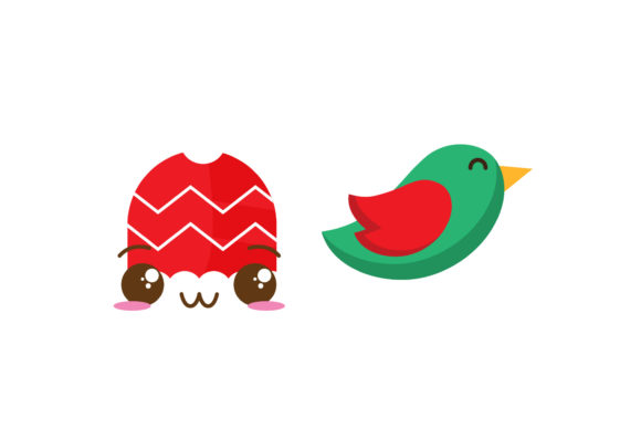 Bird Hat Set Christmas Vector: Perfect Graphics for Handmade Holiday Projects