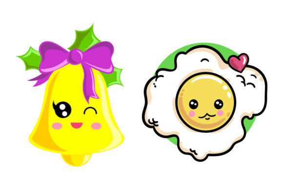 Bundle Kawaii Christmas-08: Perfect for Festive Graphics & Illustrations
