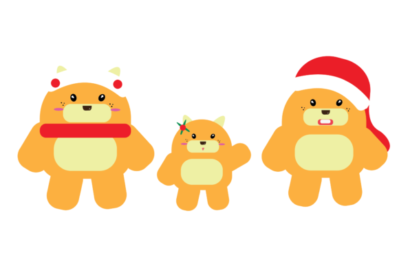 Christmas Bear Family 01: A Festive Graphics and Illustrations Asset