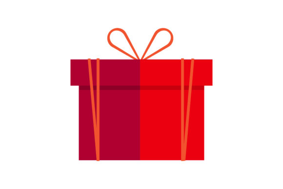 Christmas Gift Box Flat Illustration: A Versatile Graphics Asset