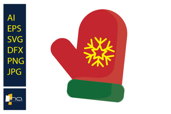 Christmas Gloves Illustration: A Versatile Graphic for Decor