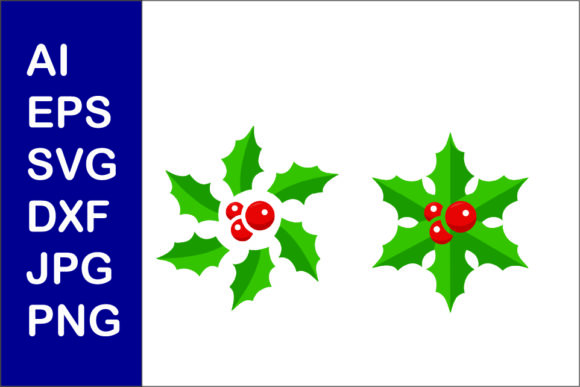 Christmas Mistletoe Flat Illustration 008 for Graphics