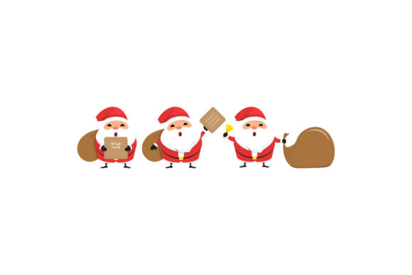 Christmas Santa Cute Illustrations for Graphics
