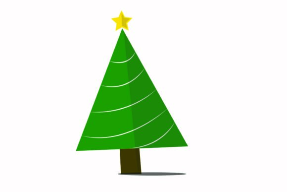 Christmas Tree Vector: A Striped Graphics Illustration