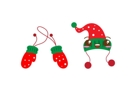 Cute Hat and Gloves Set: A Festive Graphics Illustration