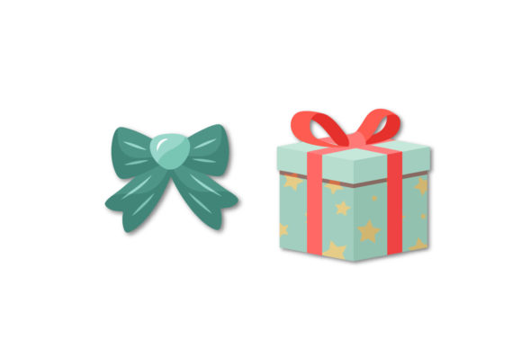 Gift Box Ribbon Christmas Set: A Versatile Graphics and Illustrations Asset