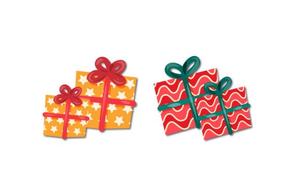 Gift Presents Set Christmas Vector: A Versatile Graphics Asset