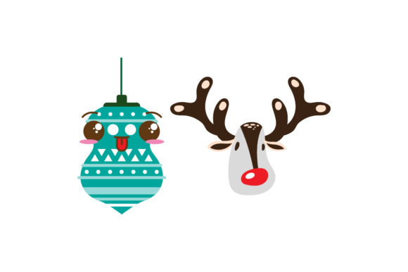 Ornament Reindeer Set: A Versatile Christmas Graphics and Illustrations Asset