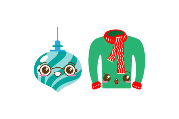 Ornament Sweater Set Christmas Vector: Perfect for Holiday Graphics