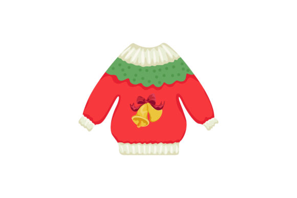 Red Green Christmas Sweater Graphics for Handmade Creations