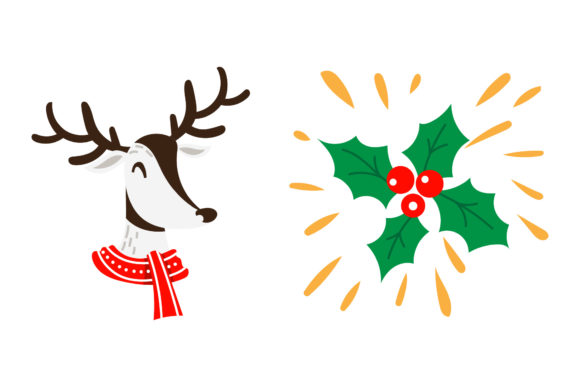 Reindeer and Mistletoe Christmas Vector: A Must-Have for Holiday Graphics