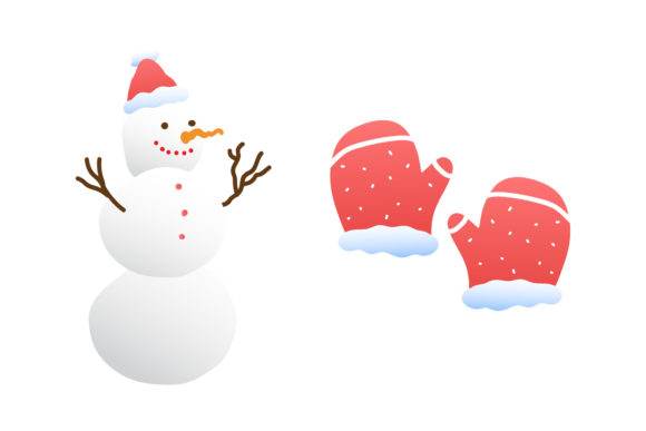 Review: Gloves Snowman Set Christmas Vector Graphics