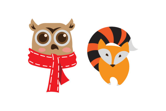 Review: Owl Fox Set Christmas Vector for Creative Graphics