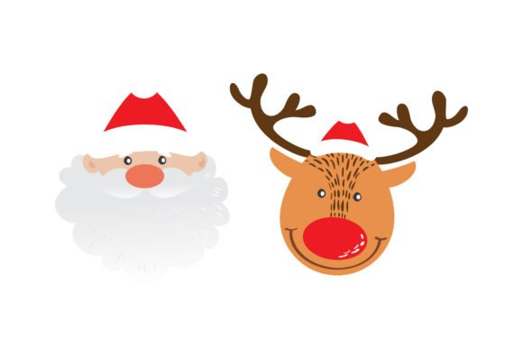 Santa Reindeer Set Christmas Vector: A Versatile Graphics Asset