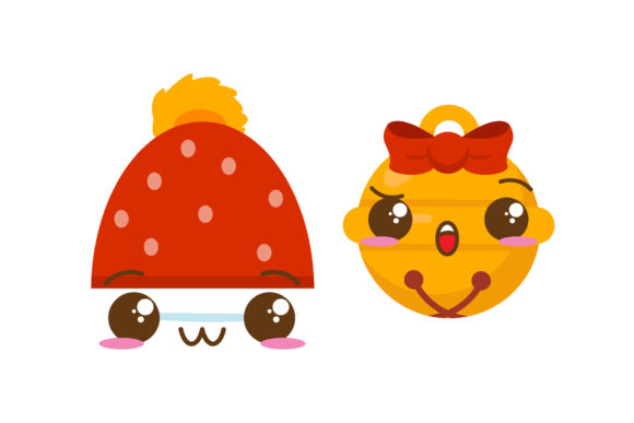Set Hat and Bell Asset Christmas: Perfect for Festive Branding