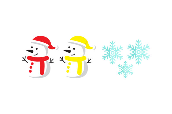 Snowman Snow Christmas Set: Perfect for Holiday Graphics
