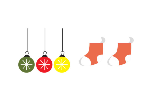 Stocking Ornament Ball Christmas Set: A Versatile Graphics & Illustrations Asset