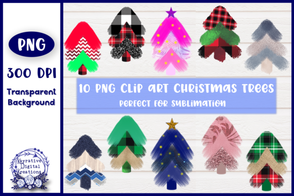 Sublimation Christmas Tree Bundle: Festive Graphics & Illustrations