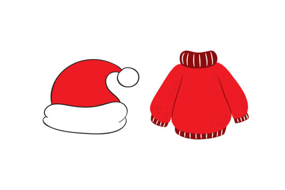 Sweater Hat Christmas Set: A Versatile Graphics Asset