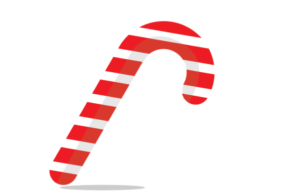 Sweet Christmas Candy Cane Illustration for Festive Graphics