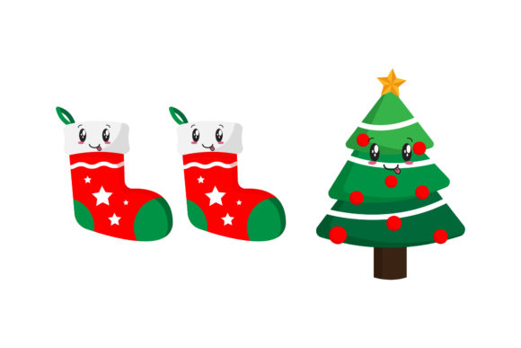 Tree and Stocking Christmas Asset: A Versatile Graphics Gem