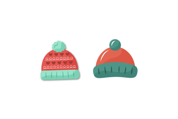 Winter Hat Set Christmas Set: A Versatile Graphics and Illustrations Asset
